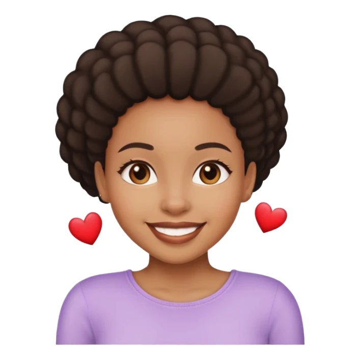 Black girl in love sticker