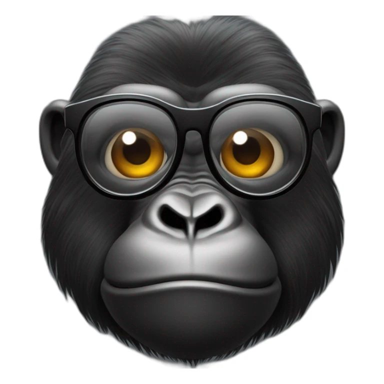 Tête de Gorille réaliste avec des lunettes de soleil sticker