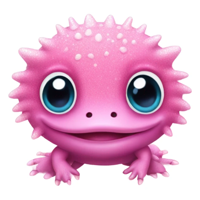 Lisa frank pink glitter axolotyl adorable sticker