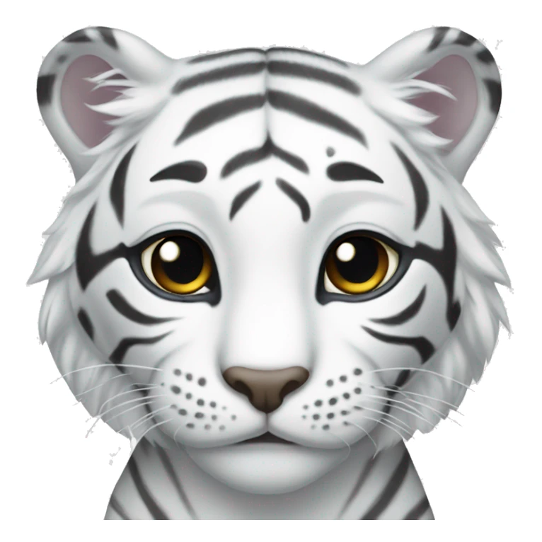 Beautiful feline white tiger with female characteristics sticker