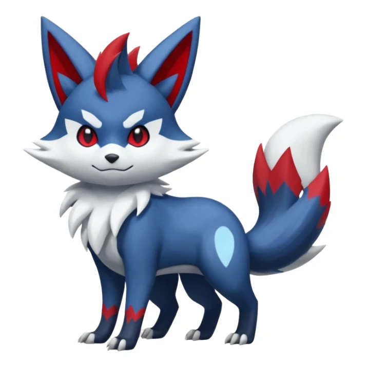 Meowstic-Zoroark-Zangoose-Fakémon-hybrid-creature (full body)  sticker
