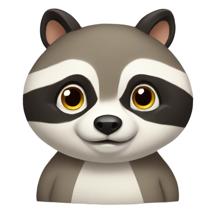 Very fat and cute raccoon  sticker
