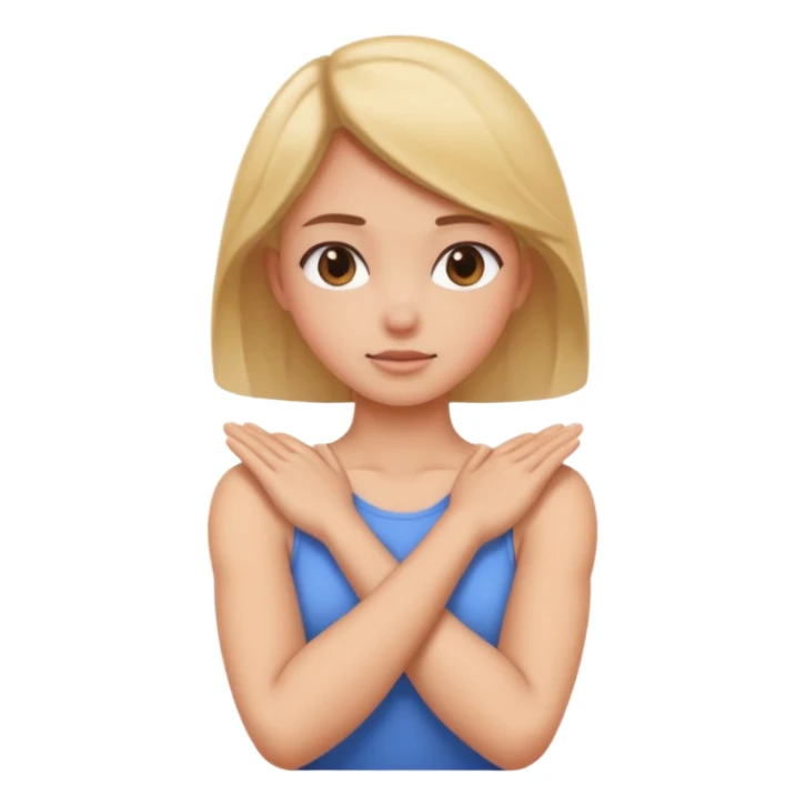 Arms crossing grabbing neck girl  sticker