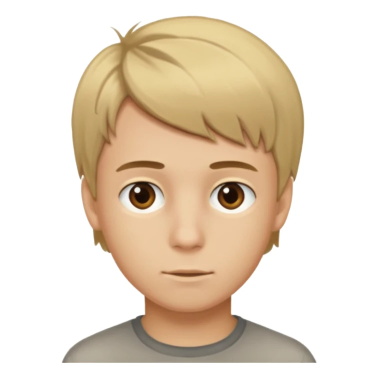 dirty blond haired boy with brown eyes and a nice haicut sticker