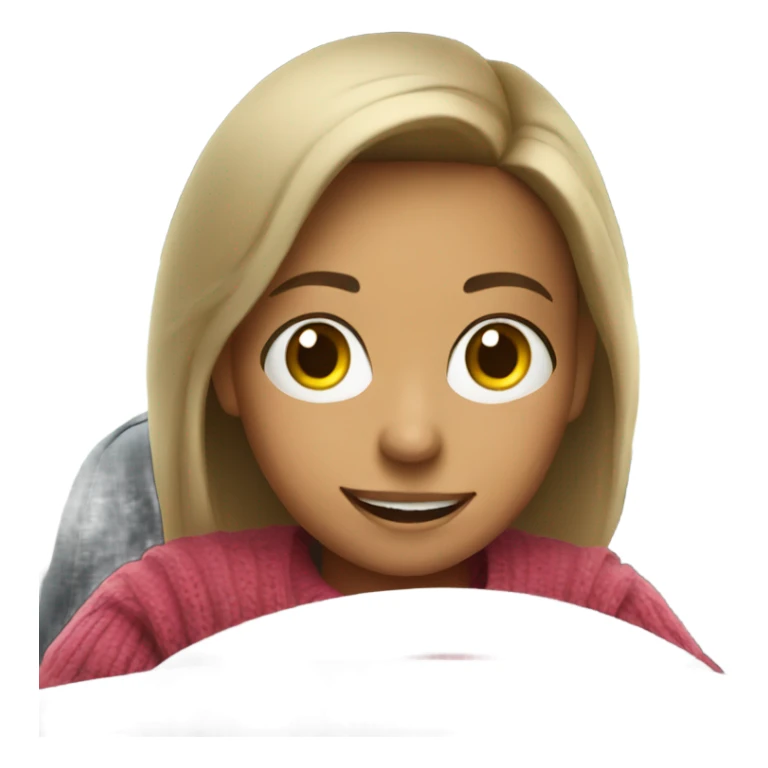 smiling girl in sweater driving car sticker