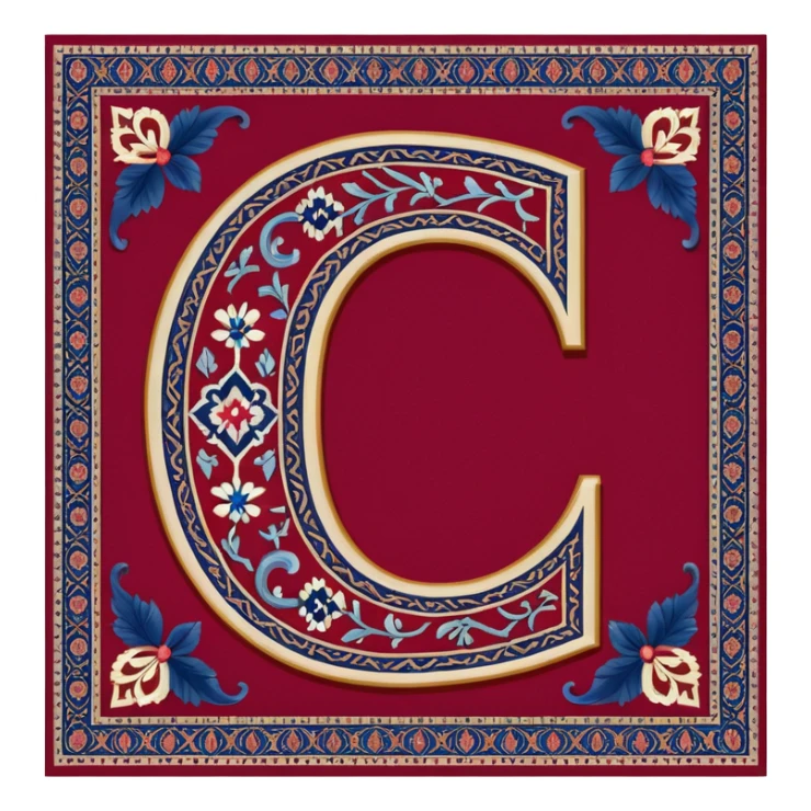 c made out of persian carpet texture sticker