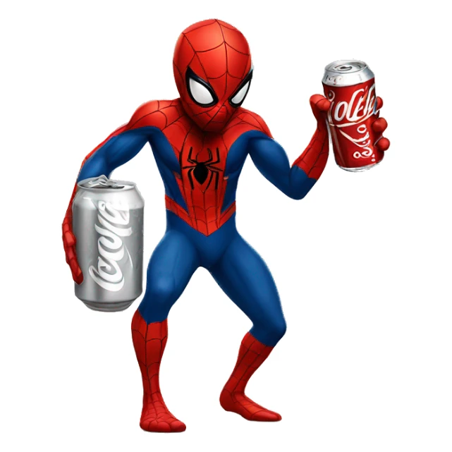 spider-man holding a diet coke  sticker