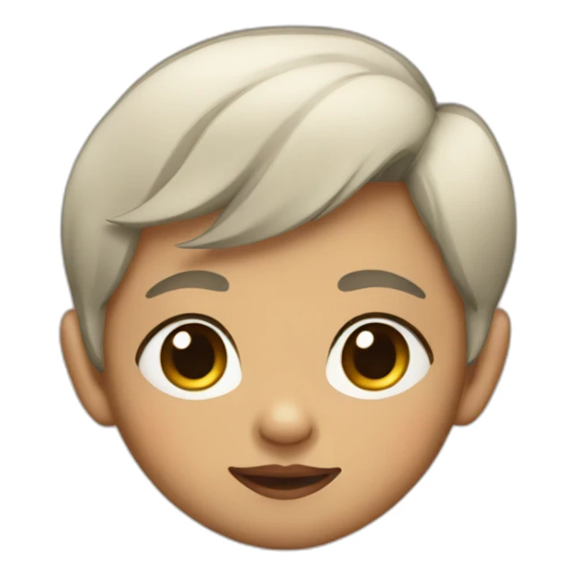 cute Baby with pointy ears and little hair sticker