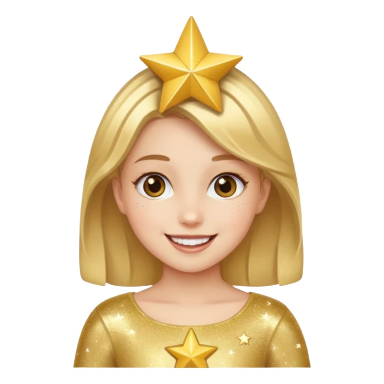 human girl dressed as a star costume sticker