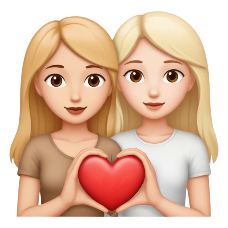 Two besties in a heart  sticker
