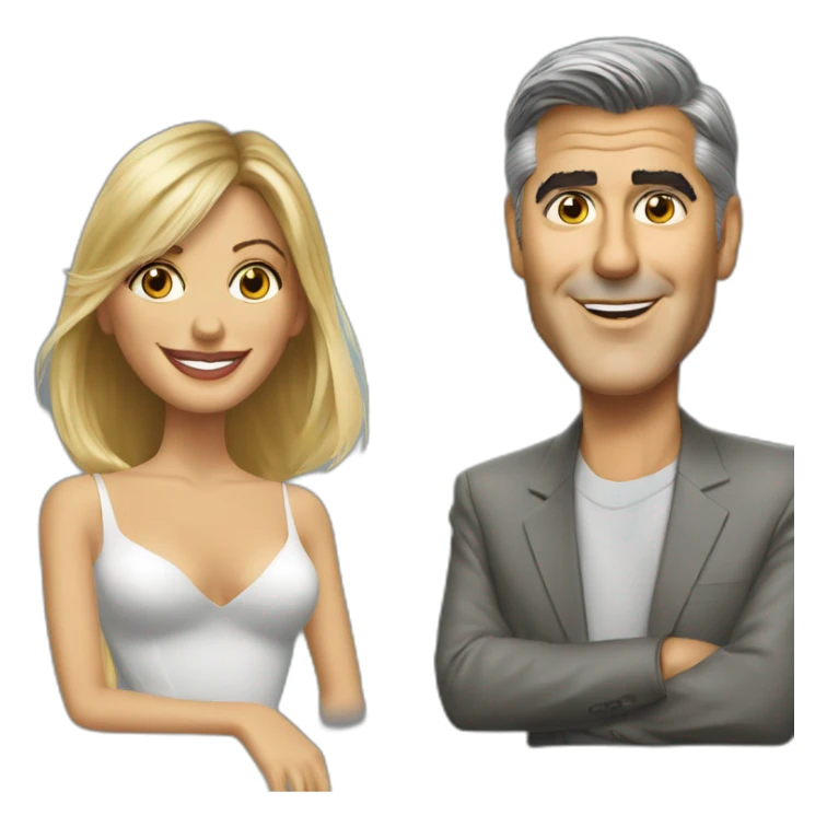 George clooney et cameron diaz sticker