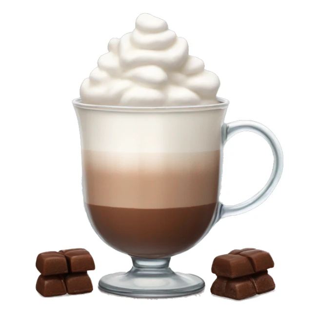 mug of hot chocolate with marshmallows and whipped cream sticker