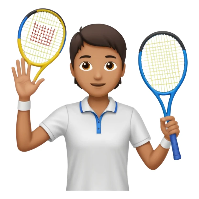 Tennis player waving racquet  sticker
