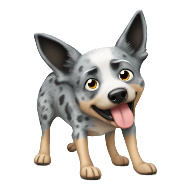 blue heeler farting sticker
