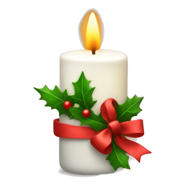 Holiday candle sticker