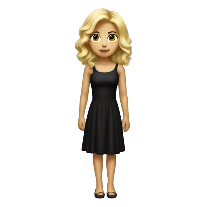 dirty blonde girl with black dress sticker