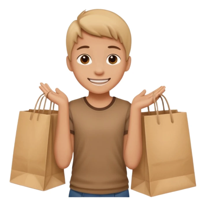 Teen carrying paper bags














 sticker