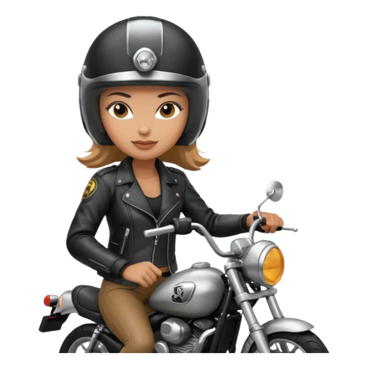 woman rider riding motorbiker sticker