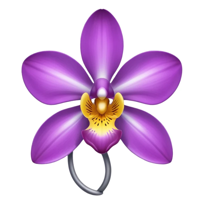 metallic chrome minimalistic all gray orchid sticker
