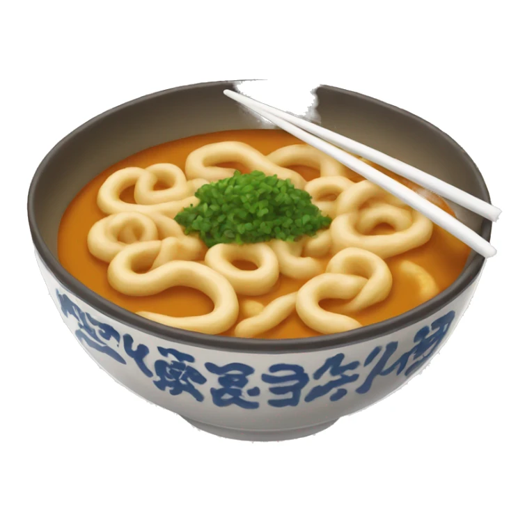a bowl of curry udon sticker