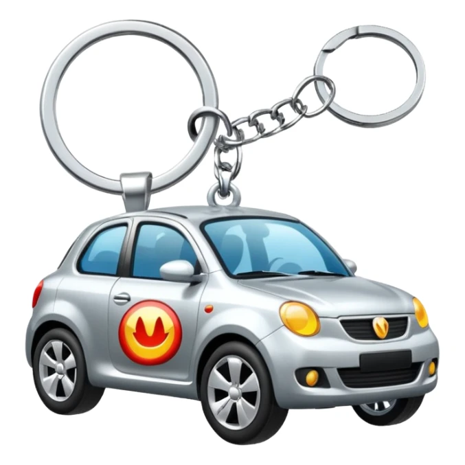 Car logo key chain – shiny metal car brand emblem.
 sticker