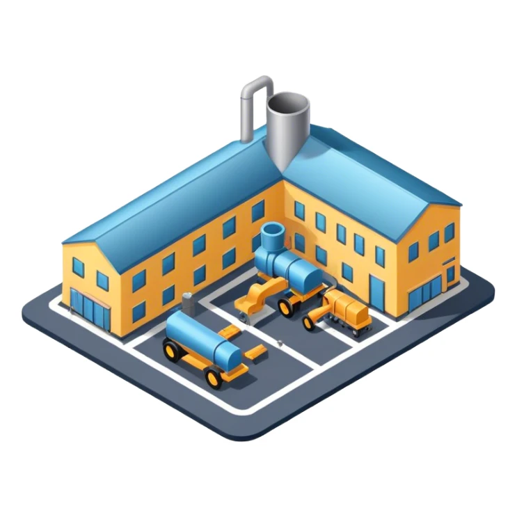 Isometric furniture factory sticker