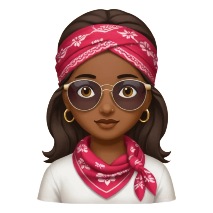 kerala Girl  with bandana & sunglass sticker