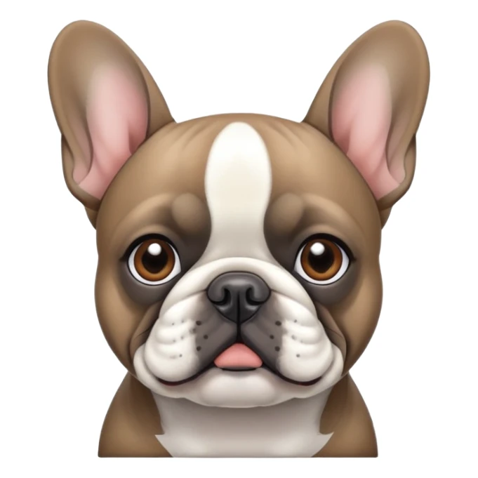 grey and brown french bulldog  sticker