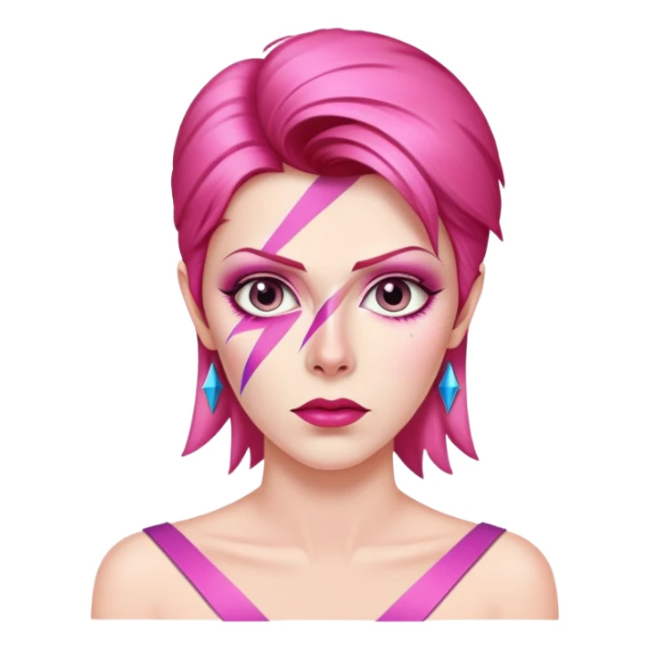 A girl with pink bowie  sticker