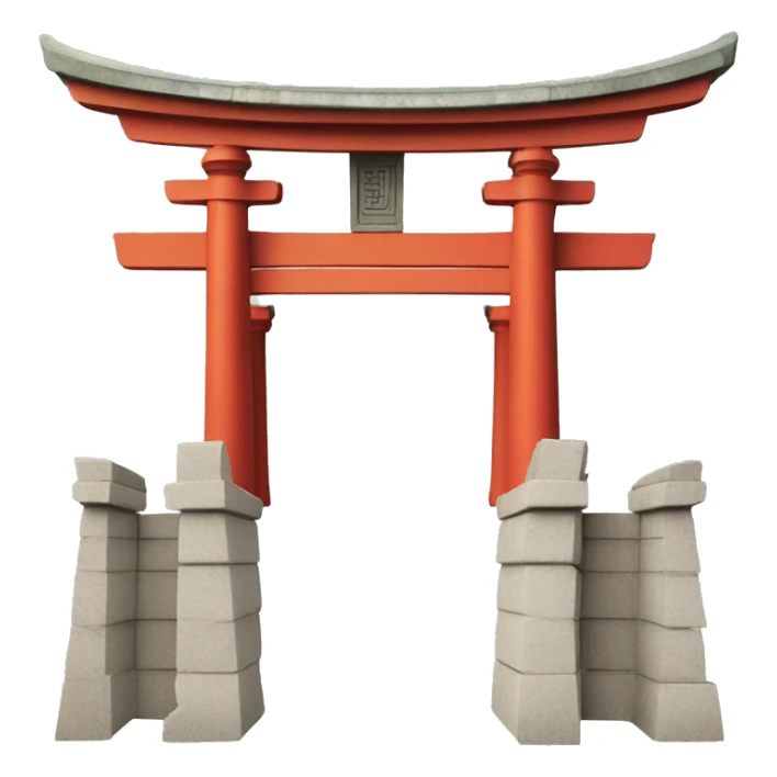 Japanese Tori gate from Greek marbles sticker