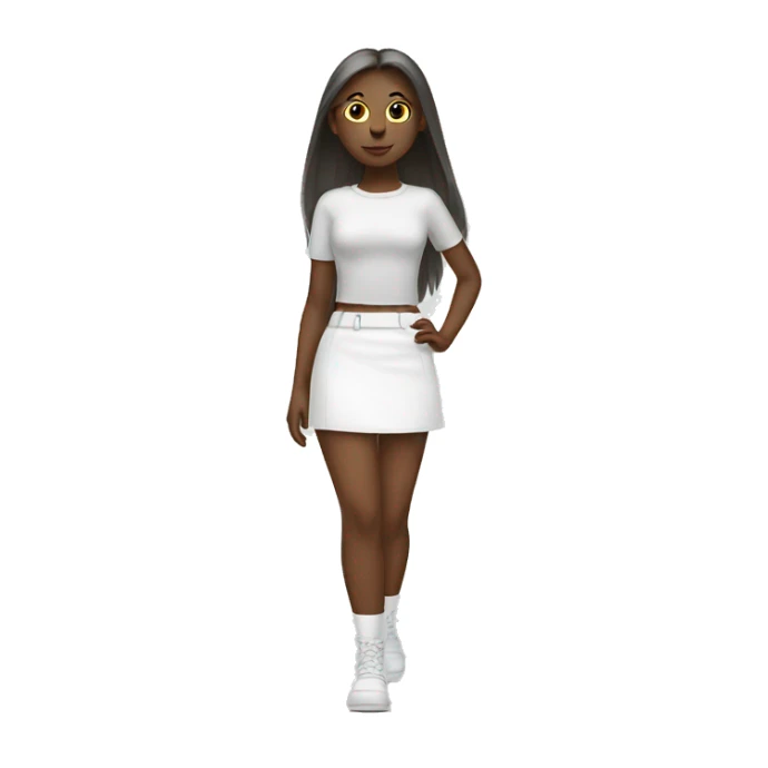 white mini skirt sticker