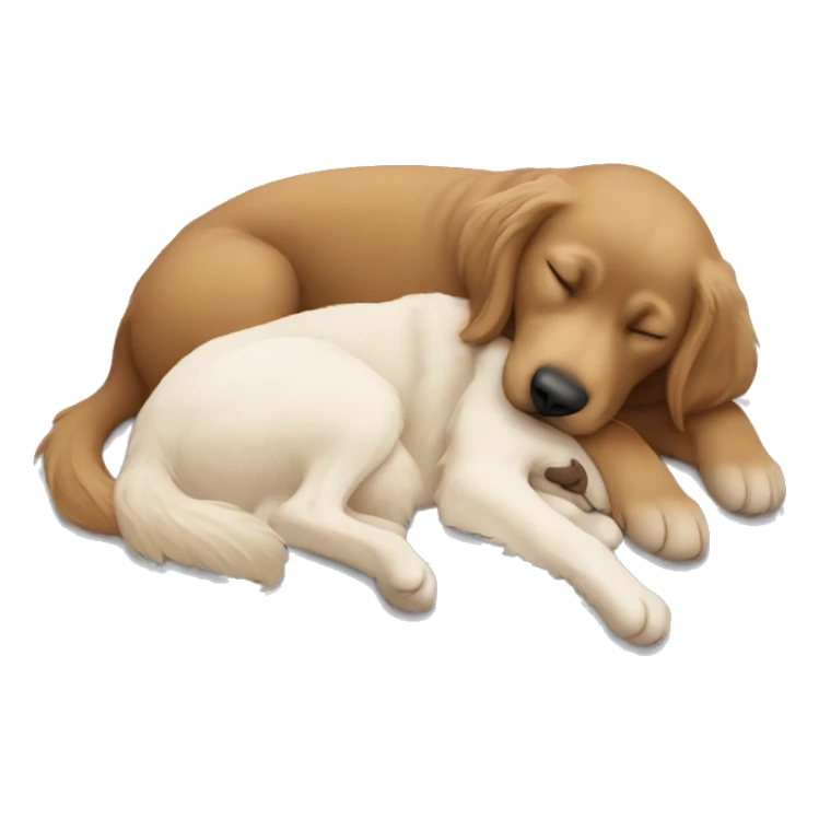 White girl brown hair sleeping with black golden retriever  sticker