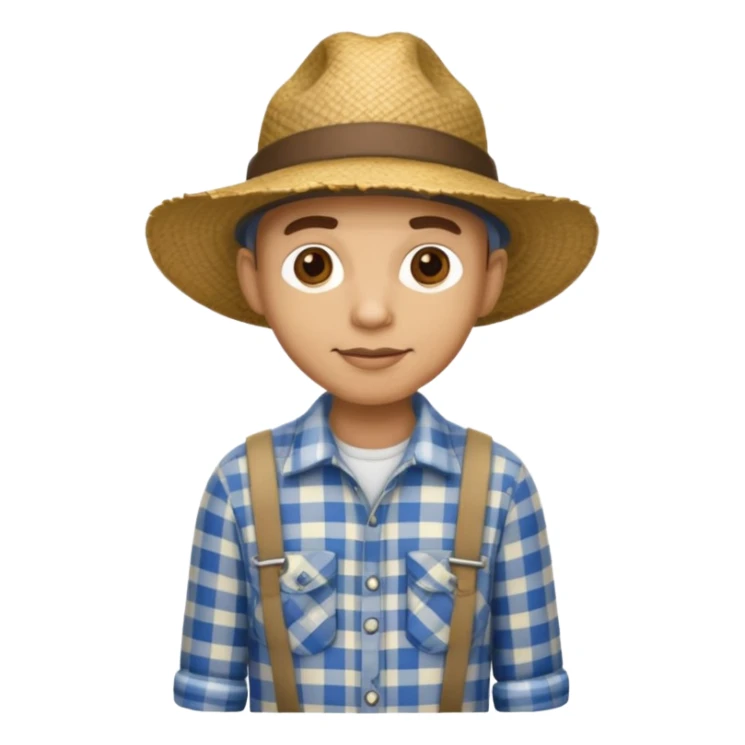 light skin granjero de cafe full body  sticker