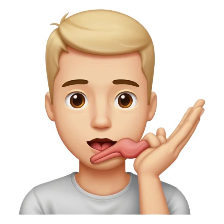 arms crossed holding neck guy sticking out his tongue  sticker