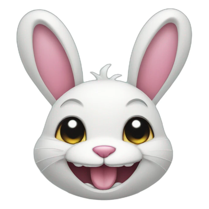 Bunny smiling with toothy grin  sticker