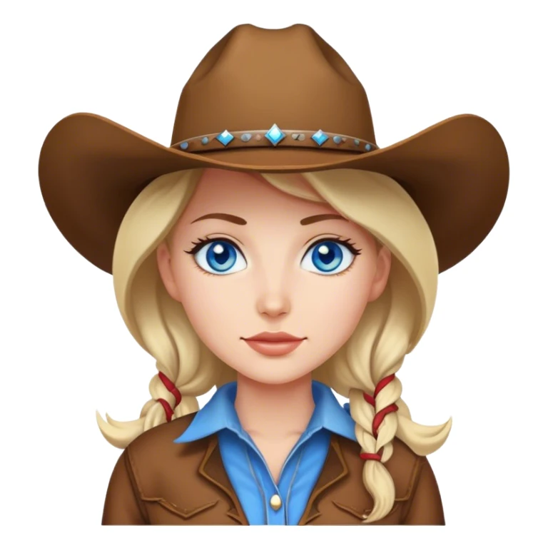 Cowgirl blue eyes sticker