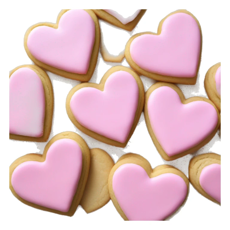 Heart shaped Sugar Cookie with pink frosting  sticker
