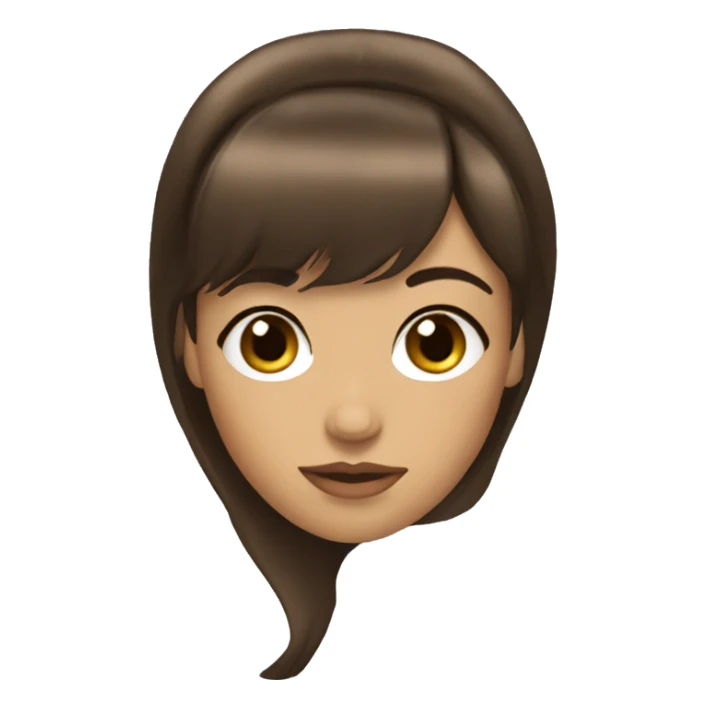 hot brown hair brown eyed latina with bangs  sticker