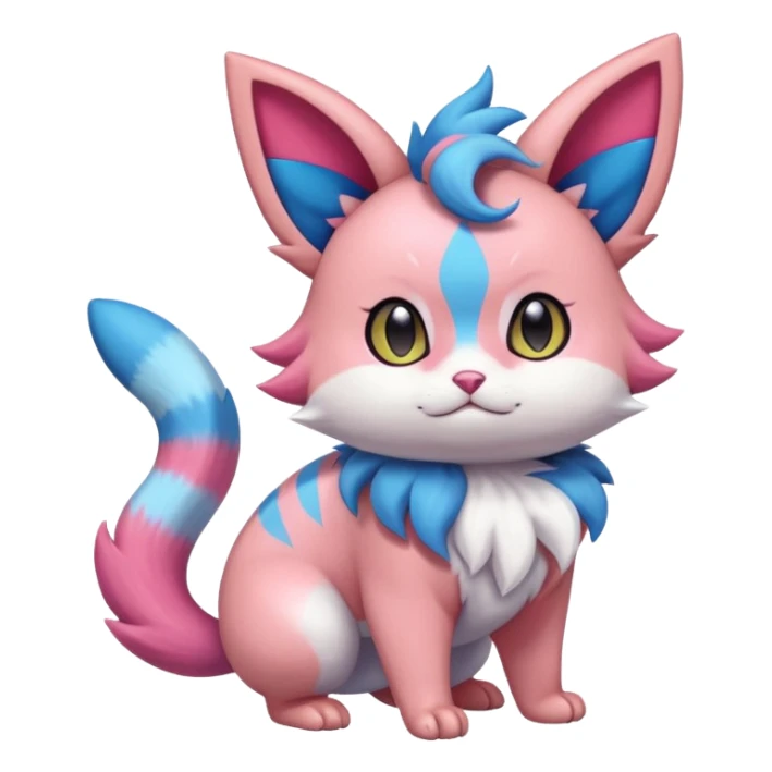 Cute Pellucid Snappy Torracat-Sylveon-beast sticker