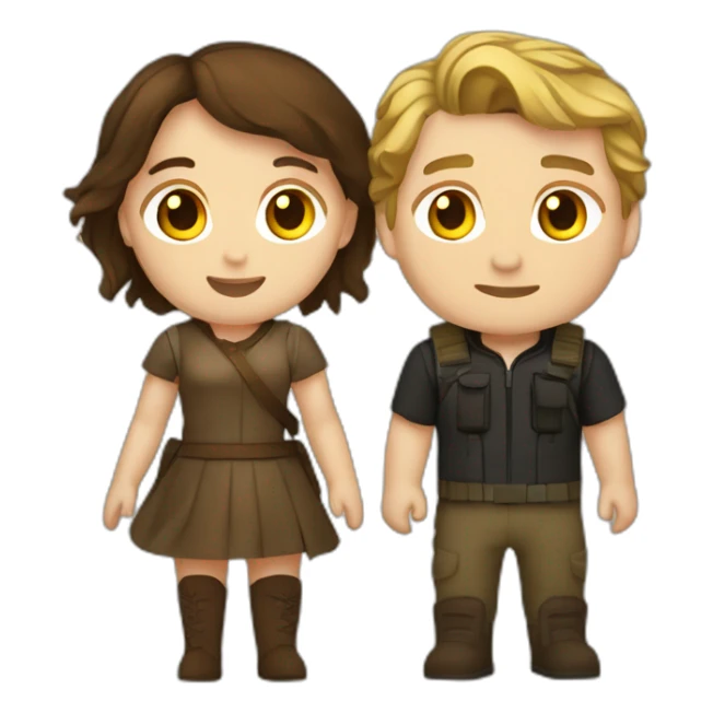 Katniss everdeen et peeta mellark sticker