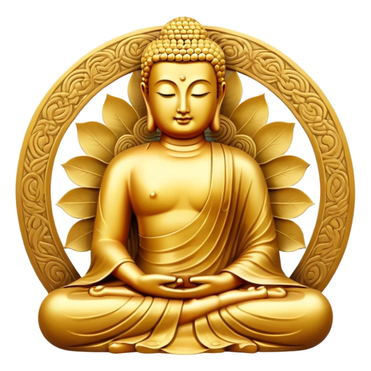 Golden color Asian Lord Buddha sticker
