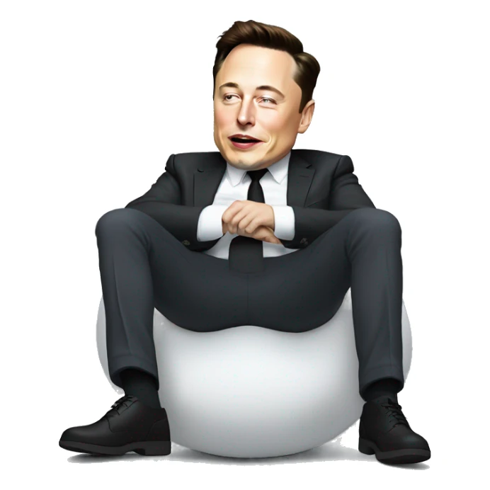 elon musk fainted on the ground sticker