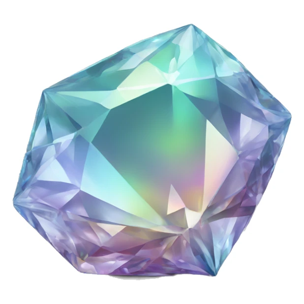 56-carat iridescent diamond crystal cluster sticker