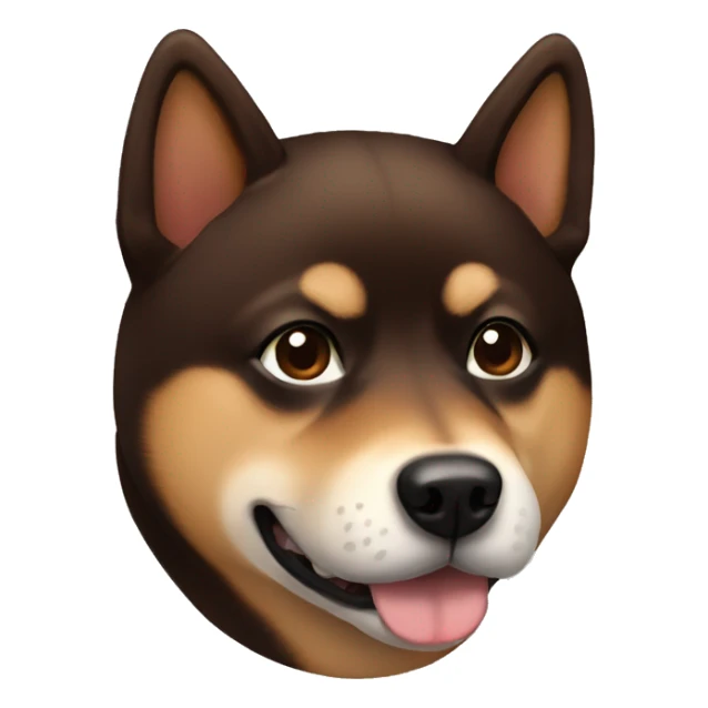 Dark brown shiba sticker