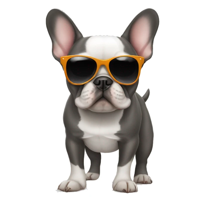French bulldog wearing sunglasses sticker