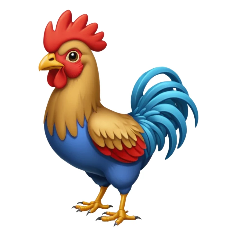 Gallo de pelea desafiante mas realista sticker