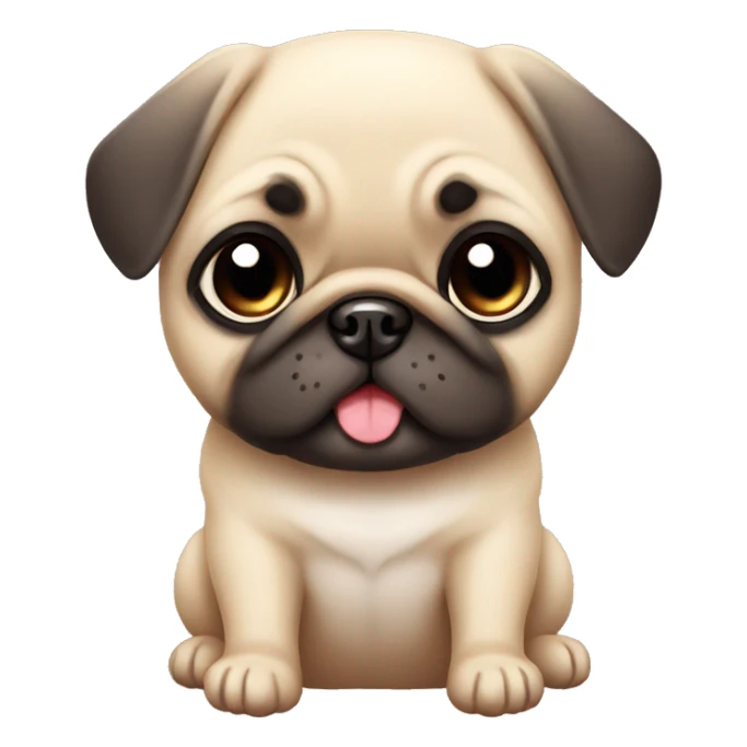 cute kawaii baby dog pug sticker