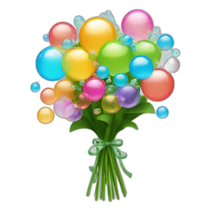 bouquet of bubbles sticker