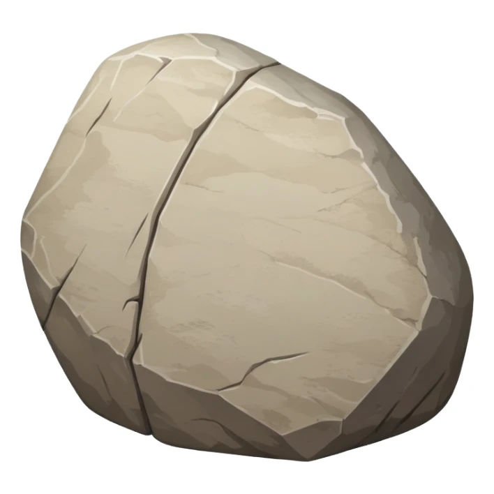 generate realistic detailed big stone on sand sticker