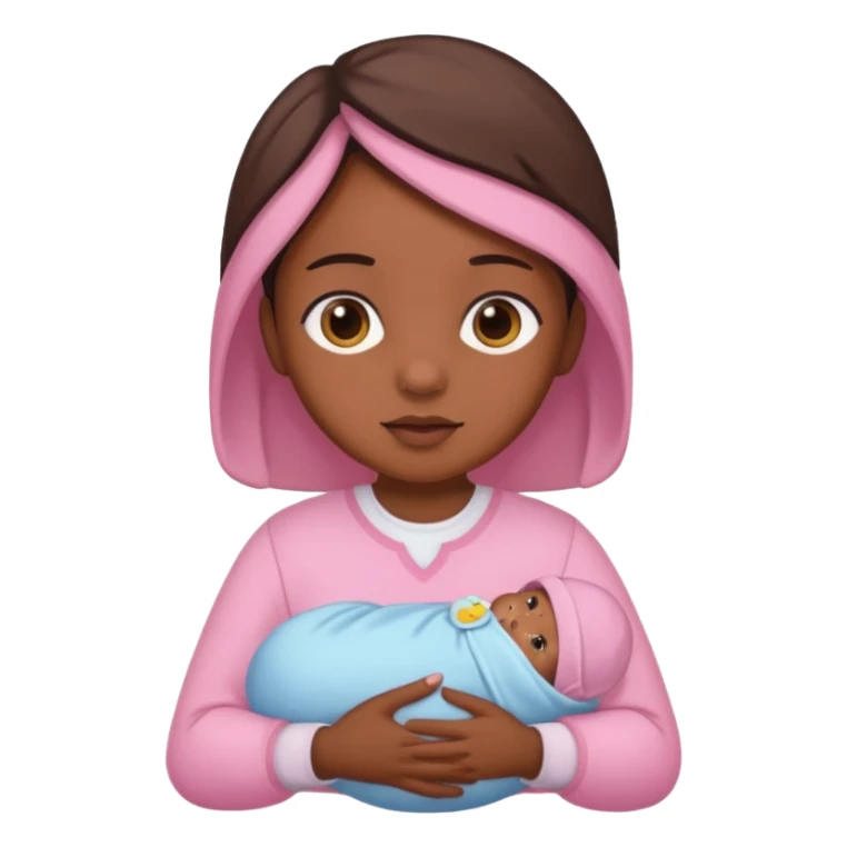 Brown and baby pink jow sticker